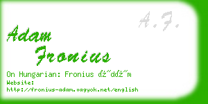 adam fronius business card